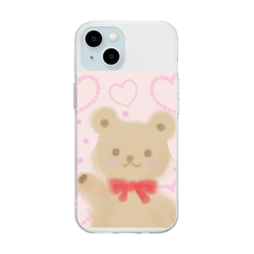 ほんわかテディベア Soft Clear Smartphone Case