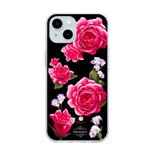 【ロイヤル薔薇🌹】レッド Soft Clear Smartphone Case