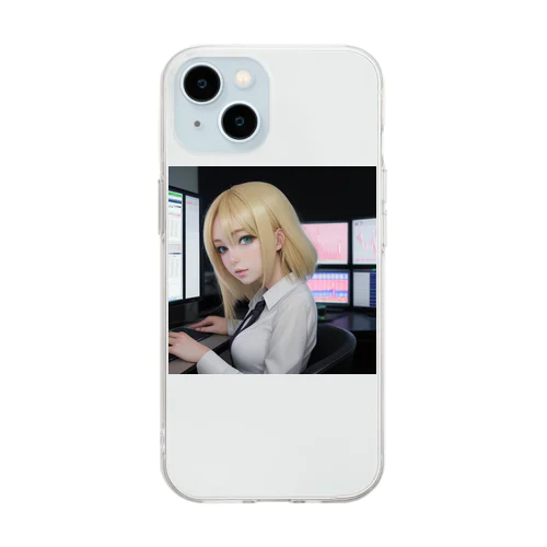 投資家女子 Soft Clear Smartphone Case