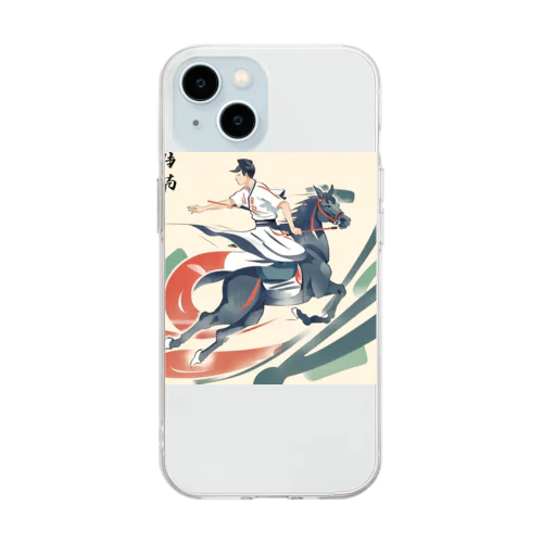 百人将・阿　伊羽江音 Soft Clear Smartphone Case