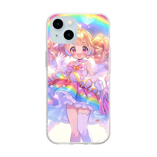 虹の魔法少女 Soft Clear Smartphone Case