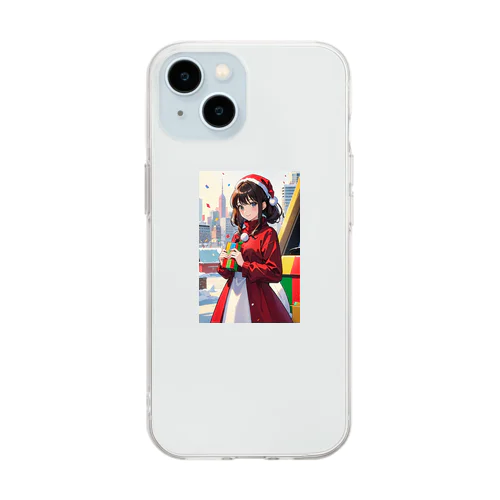 あなたに、クリスマス！ Soft Clear Smartphone Case