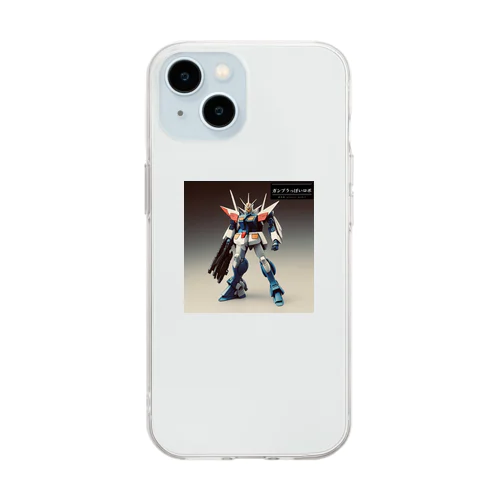 ガンプラっぽいロボ Soft Clear Smartphone Case