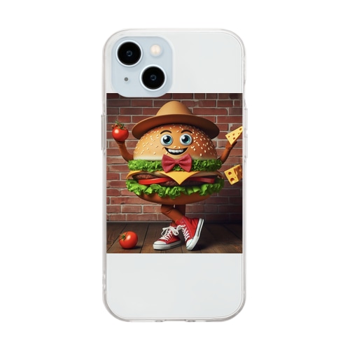 おしゃれハンバーガーのボブ Soft Clear Smartphone Case