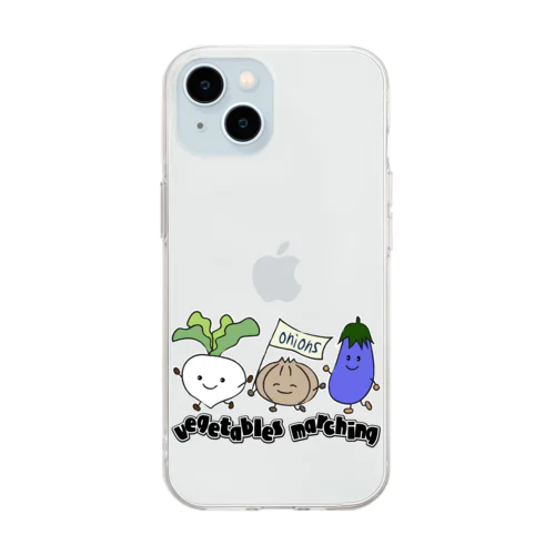 vegetables marching Soft Clear Smartphone Case