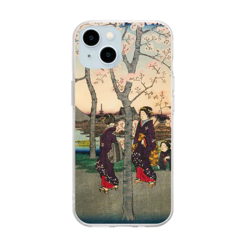 広重「冨二三十六景⑦　東都墨田堤」歌川広重の浮世絵 Soft Clear Smartphone Case