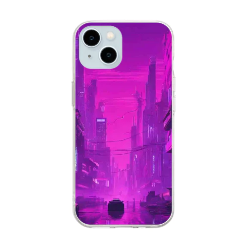 purple Soft Clear Smartphone Case