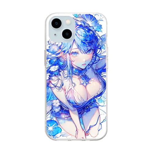 碧雫（あおしずく） Soft Clear Smartphone Case