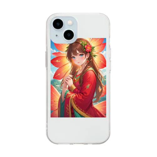 宮殿に住む女の子 Soft Clear Smartphone Case