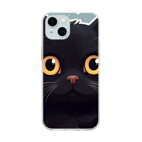 黒猫ちも・アニメバージョン Soft Clear Smartphone Case