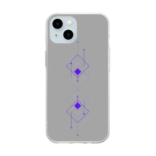 灰紫 Soft Clear Smartphone Case