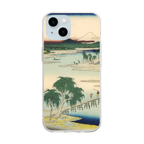 広重「冨二三十六景⑬　武蔵玉川」歌川広重の浮世絵 Soft Clear Smartphone Case