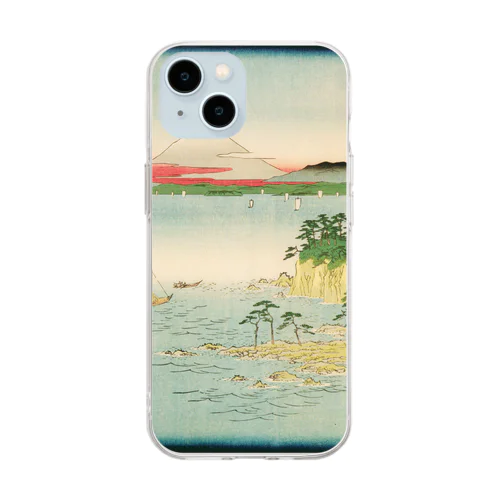 広重「冨二三十六景⑰　相州三浦之海上 」歌川広重の浮世絵 Soft Clear Smartphone Case