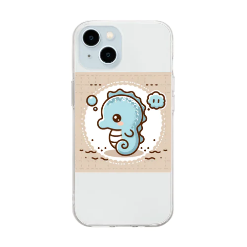 かわいいタツノオトシゴ４ Soft Clear Smartphone Case