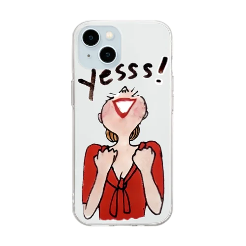 YES! ポジティブWoman Soft Clear Smartphone Case