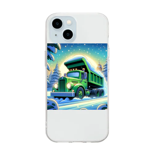 排雪ダンプカー Soft Clear Smartphone Case