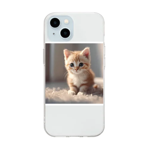 ねこのグッズ Soft Clear Smartphone Case