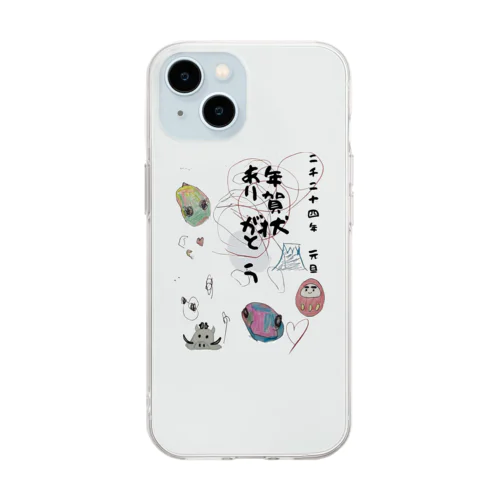 新年の始まりです Soft Clear Smartphone Case