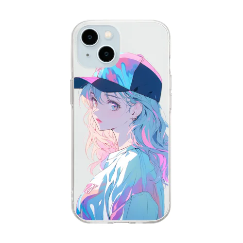 帽子女子 Soft Clear Smartphone Case