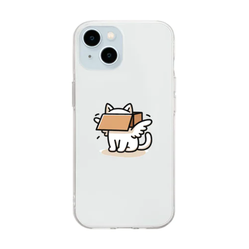 箱隠れ遊びねこ Soft Clear Smartphone Case