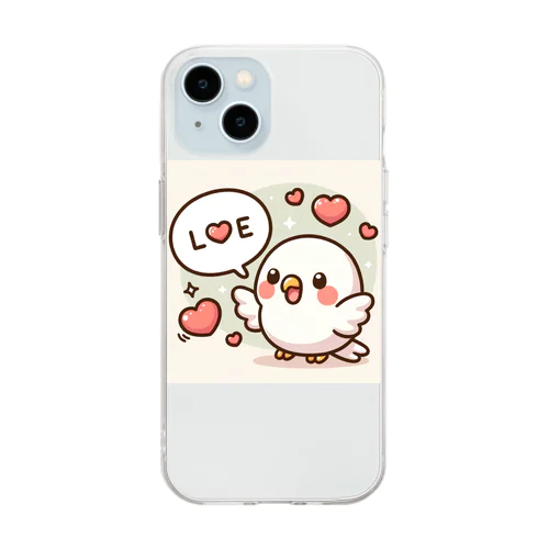 小鳥のラブちゃん Soft Clear Smartphone Case