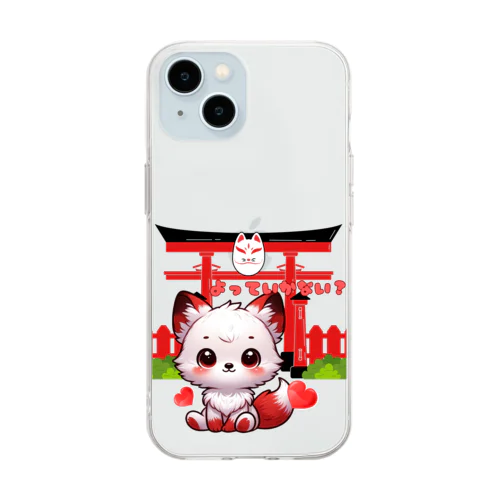 個性的‼大江戸稲荷神社に最強の客引き現る？〜Inari Fox's Welcome Soft Clear Smartphone Case