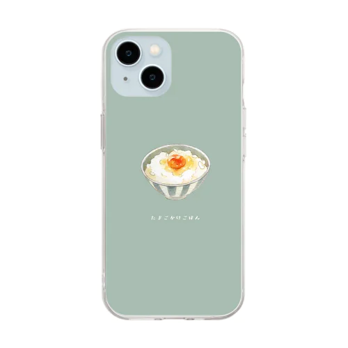 卵かけご飯 Soft Clear Smartphone Case