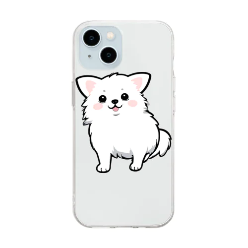 かわいいロングコートチワワちゃん Soft Clear Smartphone Case