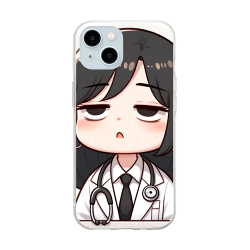 ドクター♡感情日記（TIRED） Soft Clear Smartphone Case