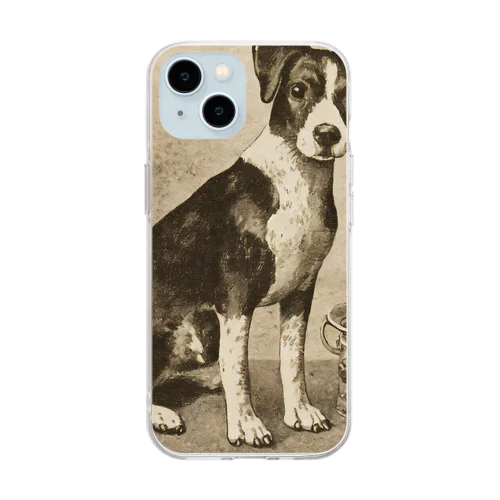 犬の絵シリーズ１２ Soft Clear Smartphone Case