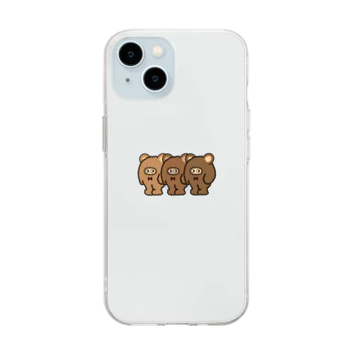 3匹のクマ Soft Clear Smartphone Case