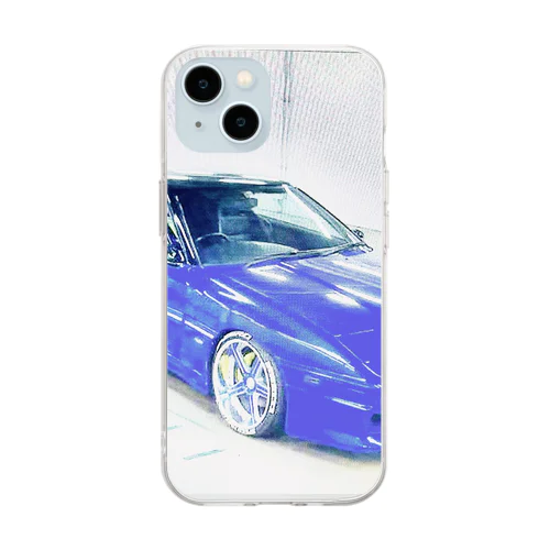 スポーツカー　スープラ Soft Clear Smartphone Case