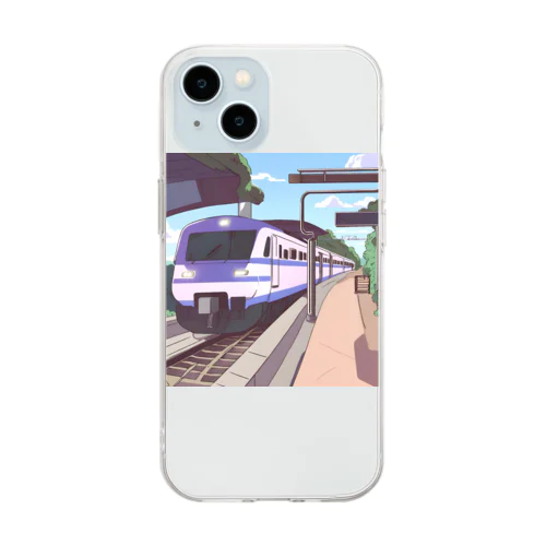 軽快で洗練されたモダン鉄道 Soft Clear Smartphone Case