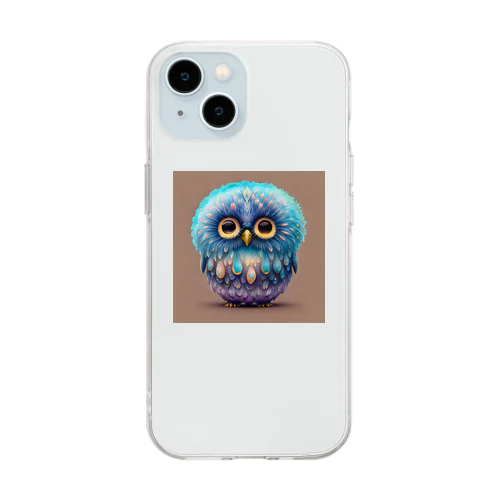 フクロウの精霊 Soft Clear Smartphone Case