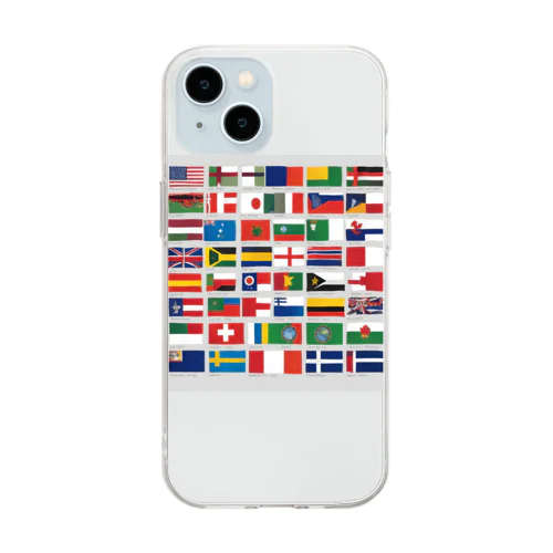 世界国旗 Soft Clear Smartphone Case