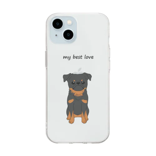 Oh my dog！プチブラバンソン(ブラックタン) Soft Clear Smartphone Case