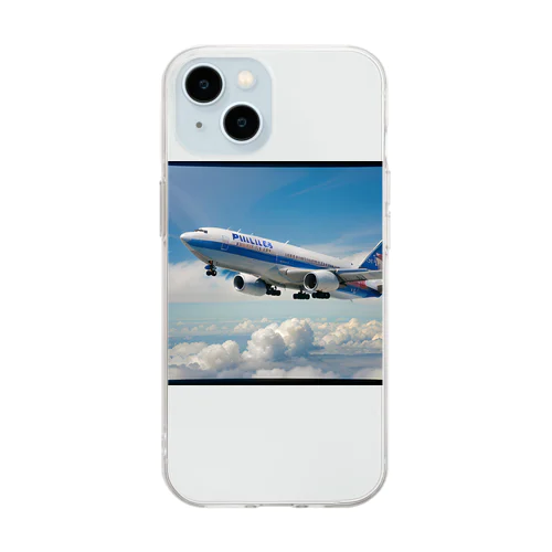 フィリピンの旅客機 Soft Clear Smartphone Case