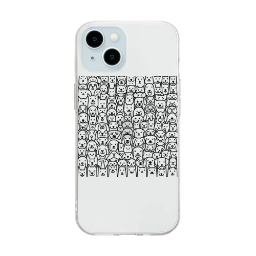 猫と犬 Soft Clear Smartphone Case