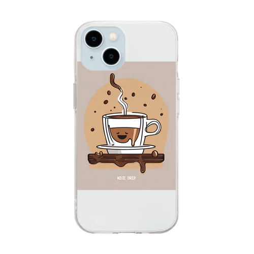 ナイスドリップくん Soft Clear Smartphone Case