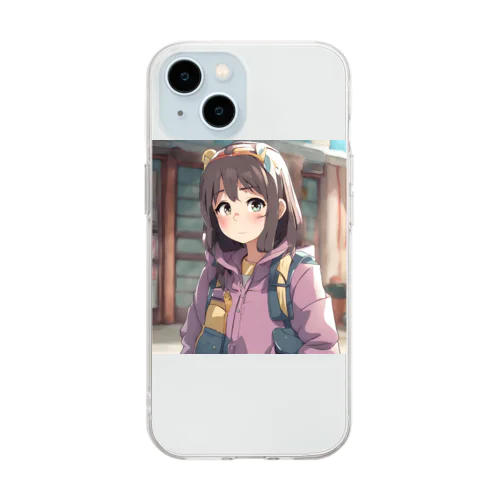 山登り萌女子 Soft Clear Smartphone Case