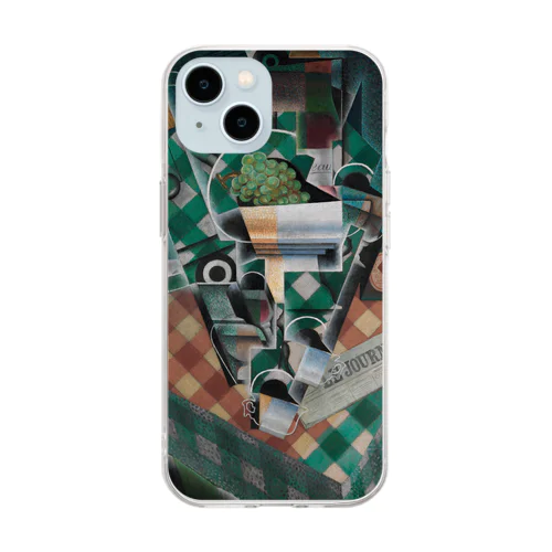 縞模様のテーブルクロスのある静物画 / Still Life with Checked Tablecloth Soft Clear Smartphone Case