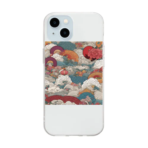 可愛い和柄 Soft Clear Smartphone Case