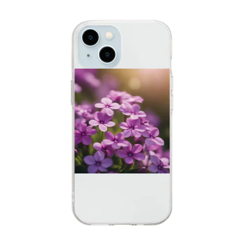 フロックスの小さな花房 Soft Clear Smartphone Case