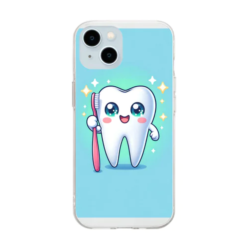 カワイイ歯のキャラクターが登場！ Soft Clear Smartphone Case