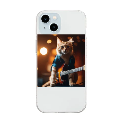 Kawaii Rock Cat Soft Clear Smartphone Case