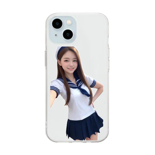 AI美女 Soft Clear Smartphone Case