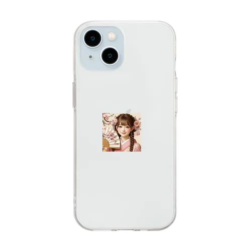 かわいい美少女 Soft Clear Smartphone Case