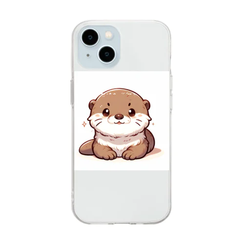 癒しのコツメカワウソ Soft Clear Smartphone Case