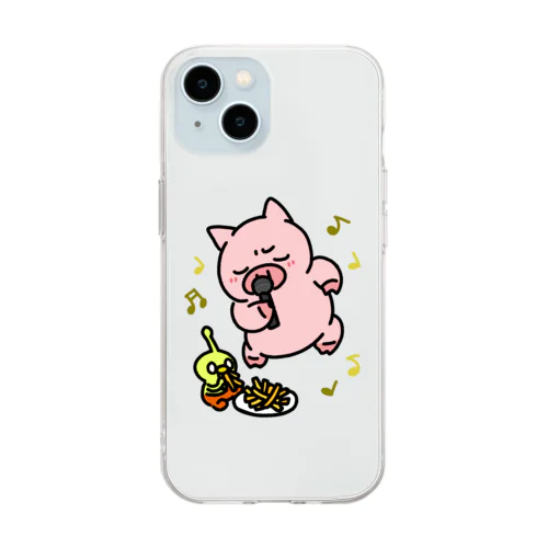 こぶしを回す Soft Clear Smartphone Case