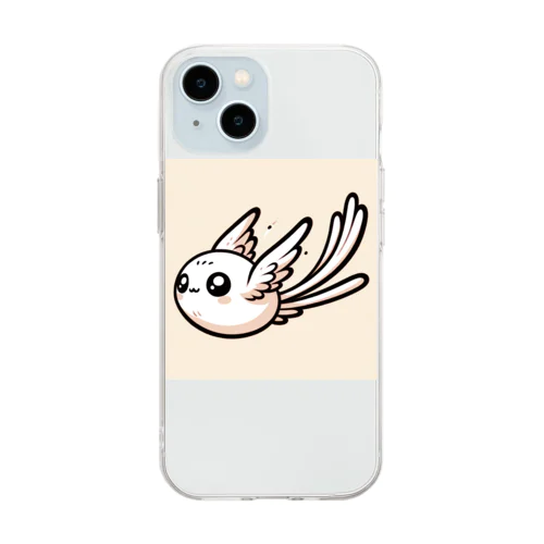 スカイダンサーシマエナガ Soft Clear Smartphone Case